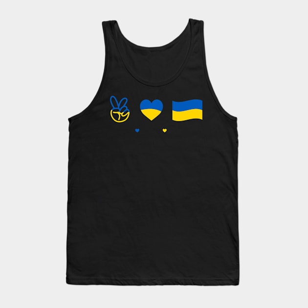 Ukrainian Flag Heart Hand Tank Top by BK55